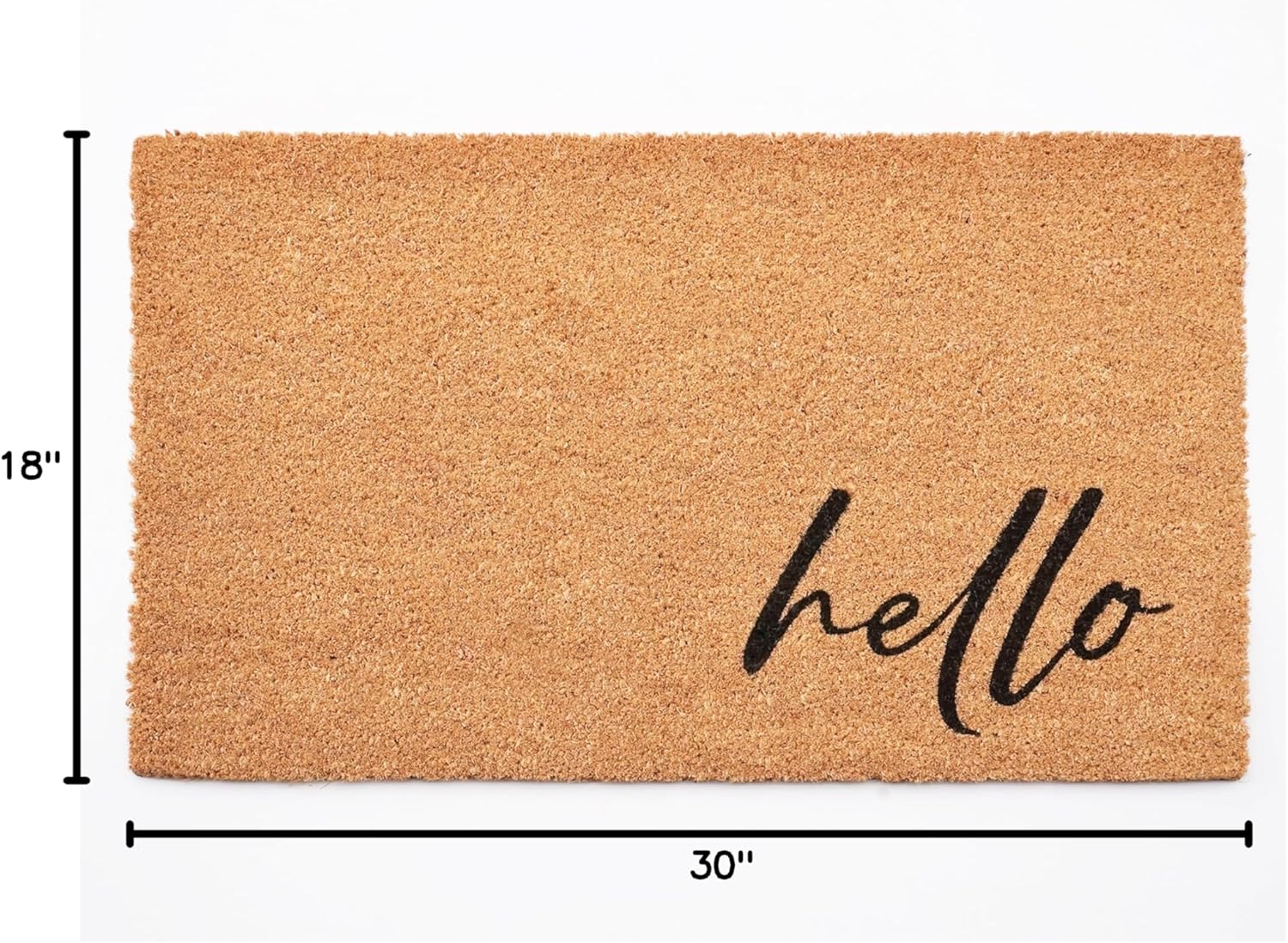 LMR1510 Hello Doormat, Coir Doormats, Coco Coir Door Mat, Front Door Mats, Outdoor Entrance mat, Welcome Mats, Outdoor Entrance Doormat (18x30)