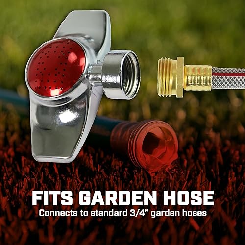 Miniatura 5 de Chapin - Rociador de manchas con patrón rectangular, 2 unidades, cobertura 360, hasta 30 pies, color rojo