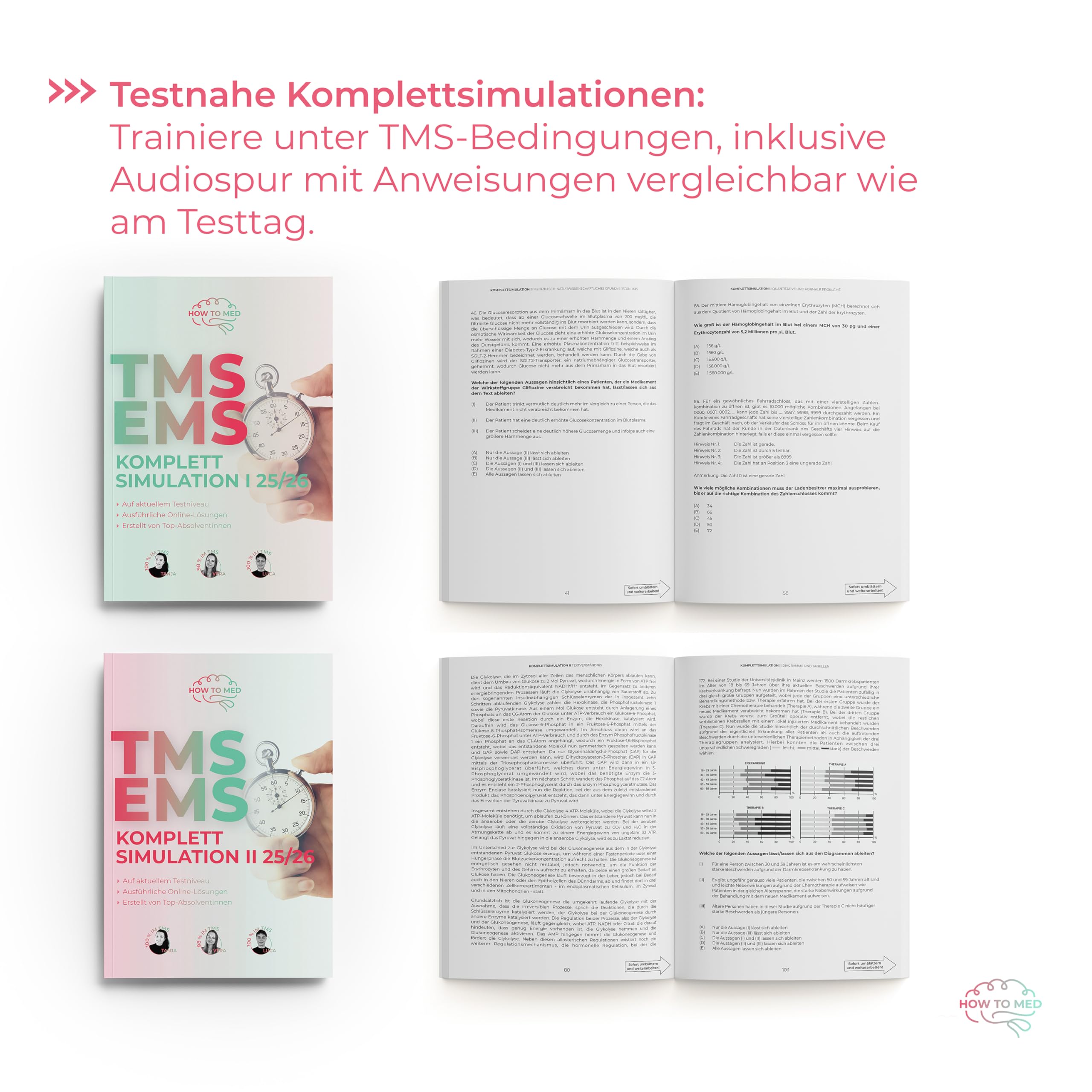 TMS & EMS Kompendium 2025/2026 - Leitfaden & Vorbereitung für den Medizinertest - Angepasst an letzten TMS - Übungsbücher Medizin Test in Deutschland