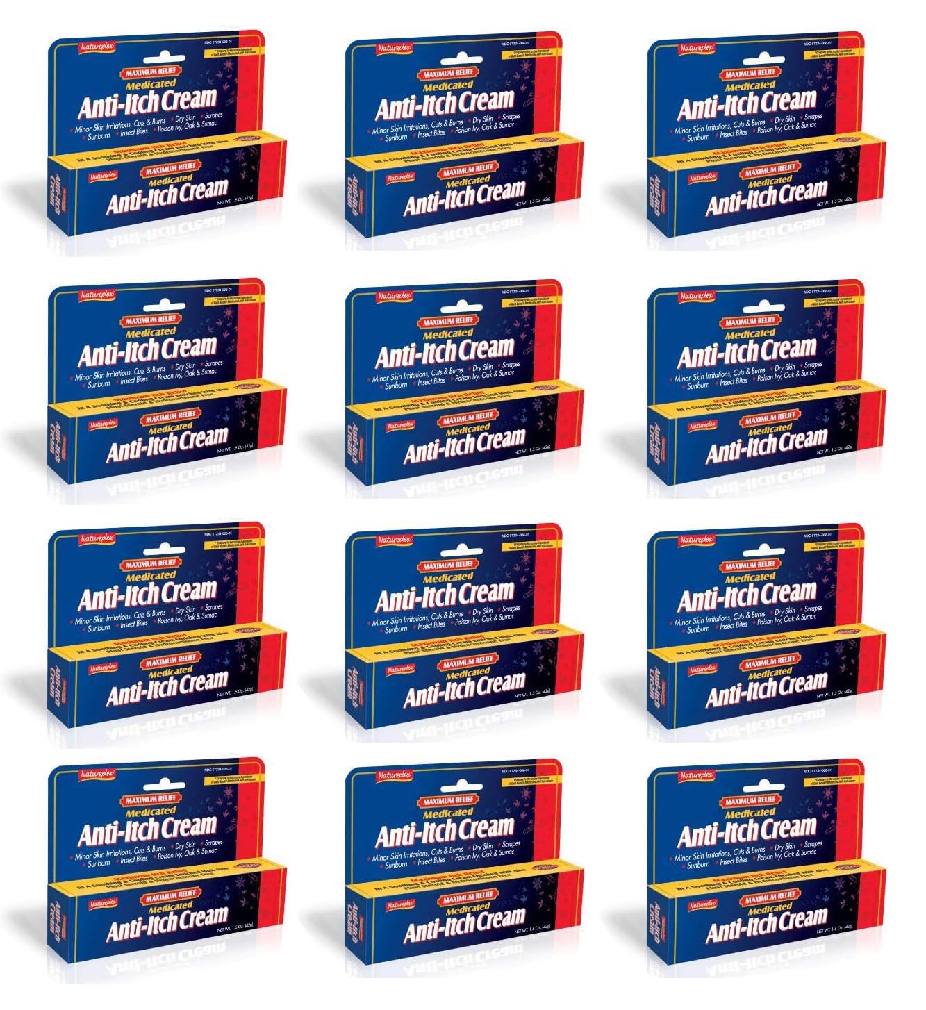 Maximum Relief Medicated Anti-Itch Cream 12 Pack