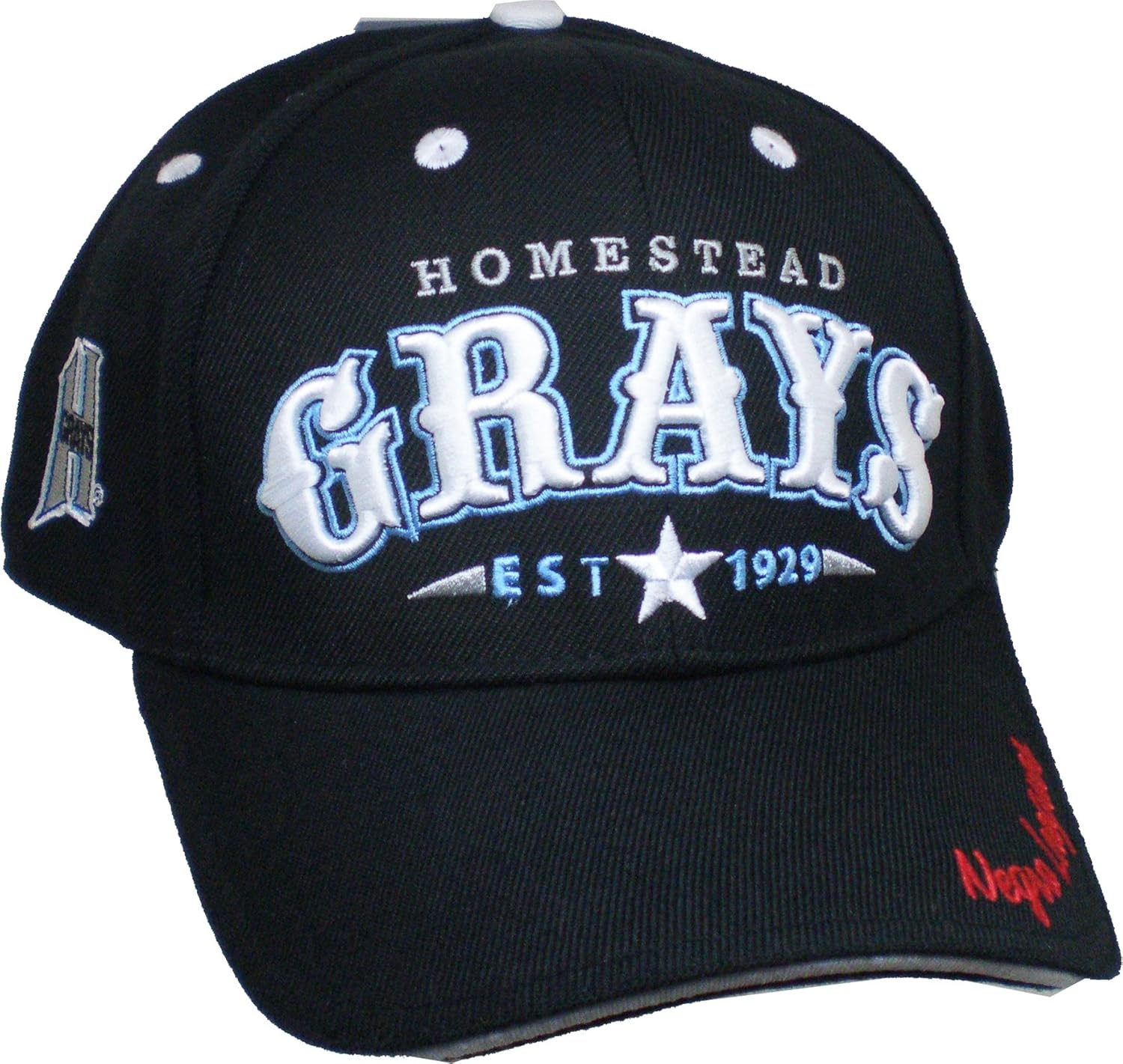 Big Boy Homestead Grays Legends S142 Mens Baseball Cap [Black - Adjustable] - ID#143219