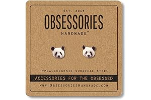 Handmade Panda Stud Earrings