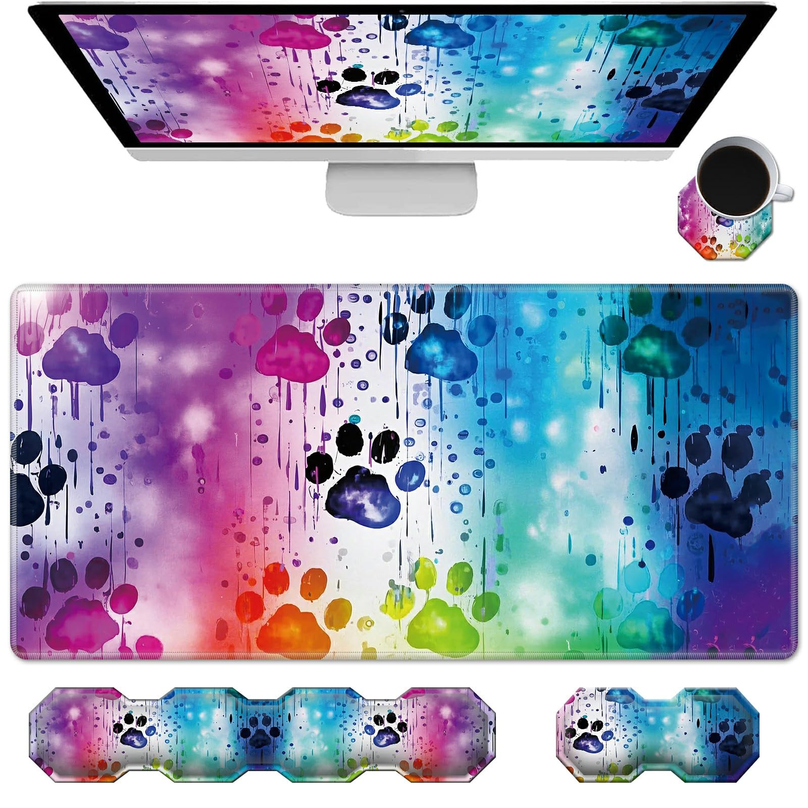 Ergonomic Wrist Rest & Mouse Pad Set - Cherry Blossom Comfort -14