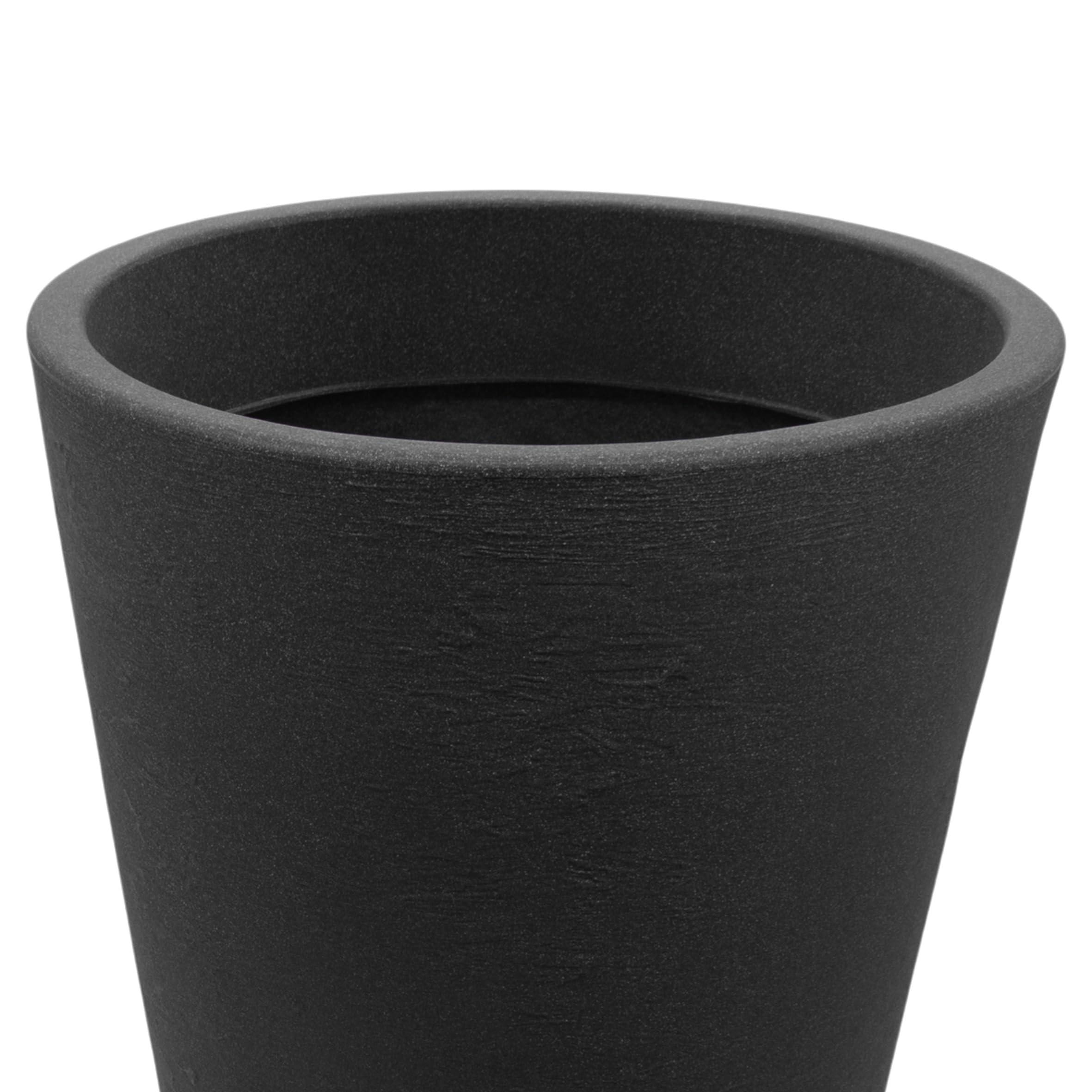 Spetebo Pot de fleurs conique en plastique - Anthracite 70 cm anthracite