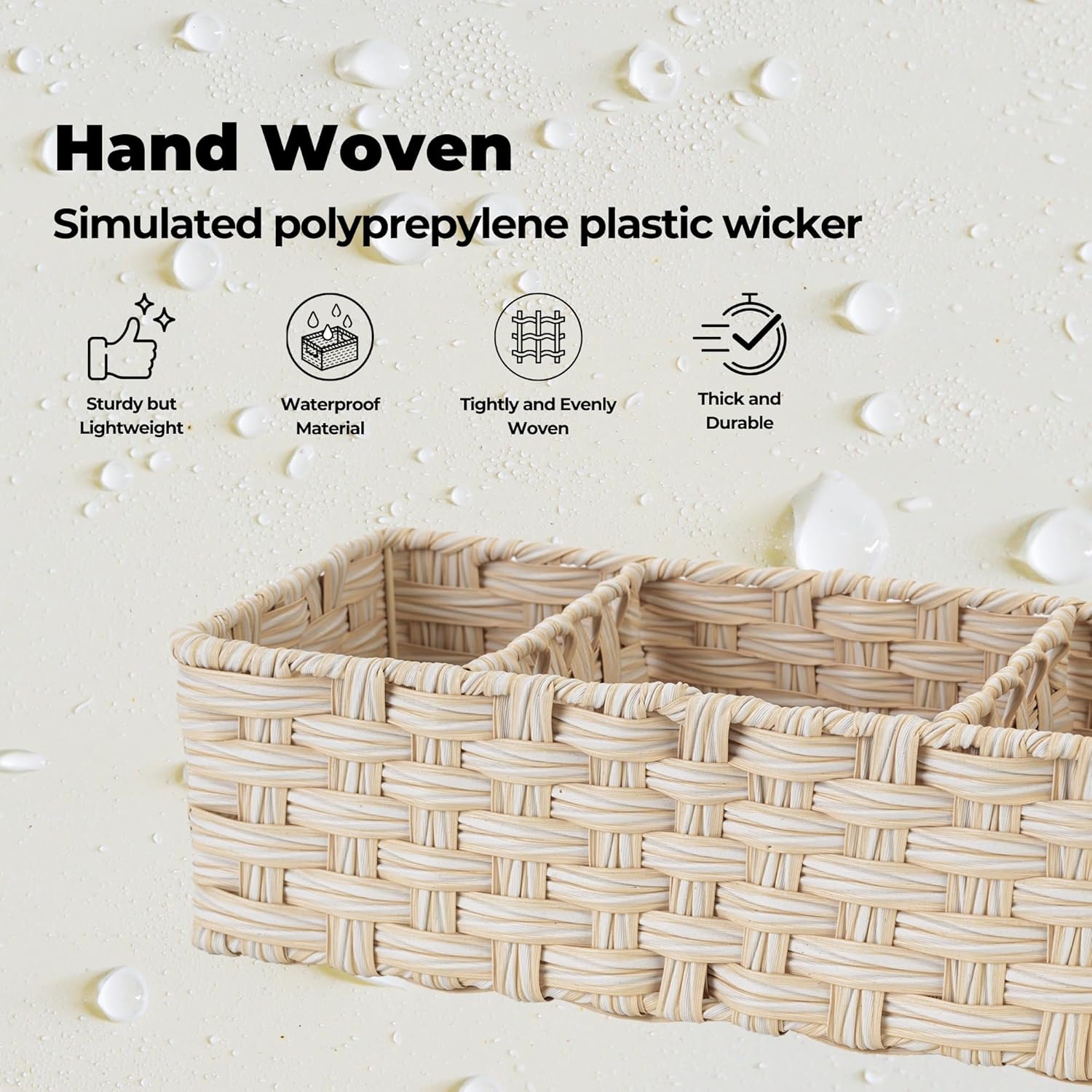 GRANNY SAYS Bundle of 2-Pack Pantry Organization And Storage Baskets & 1-Pack Toilet Paper Storage