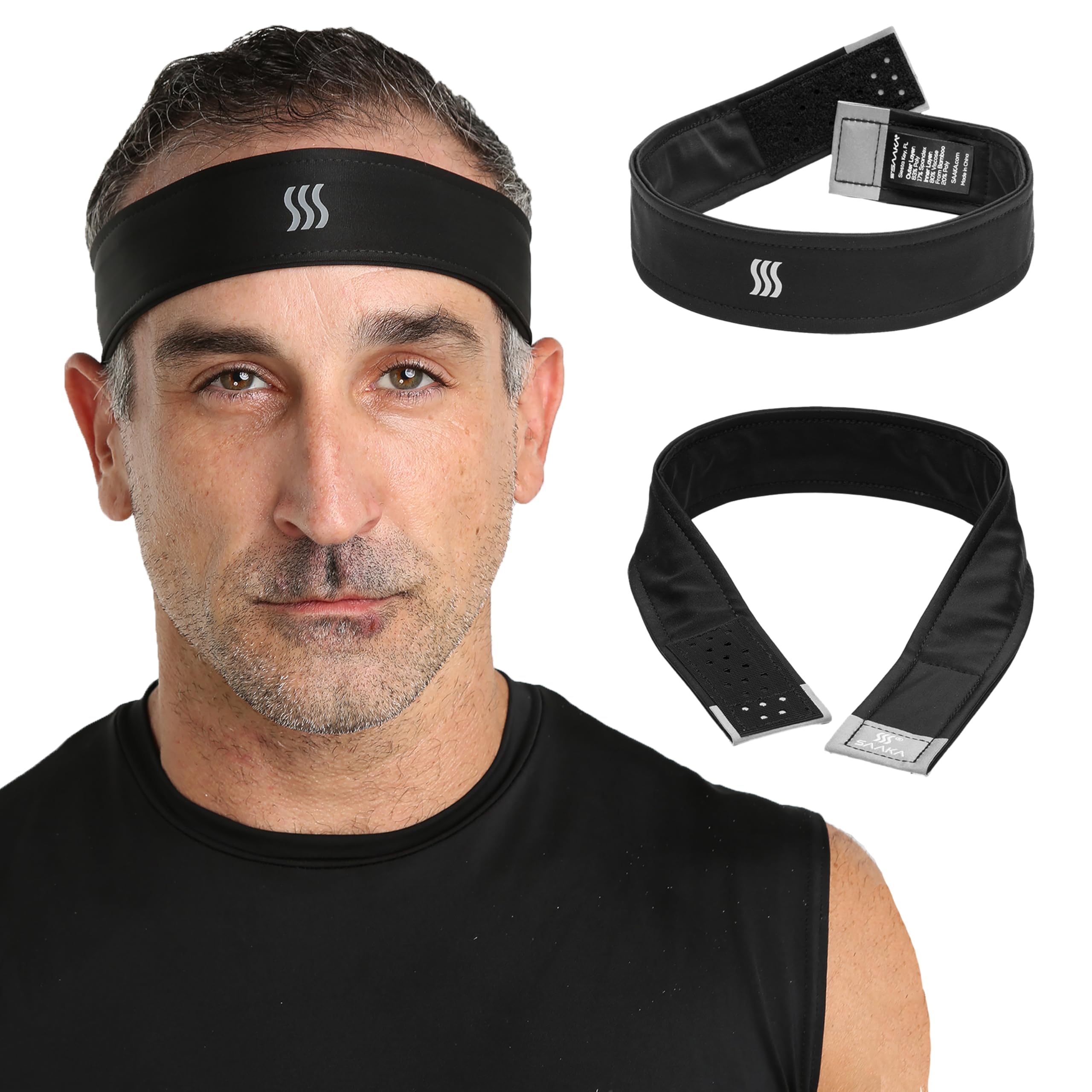 Hip Heads Moisture-Wicking Headband - Stretch Fit Sweatband For Running, Gym, Sports (Black, One Size) - View #11