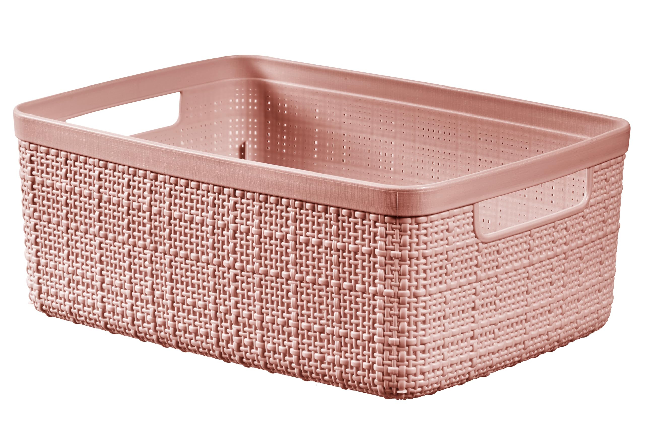 CURVER Jute panier rangement rose 5L petite boîte plastique déco
