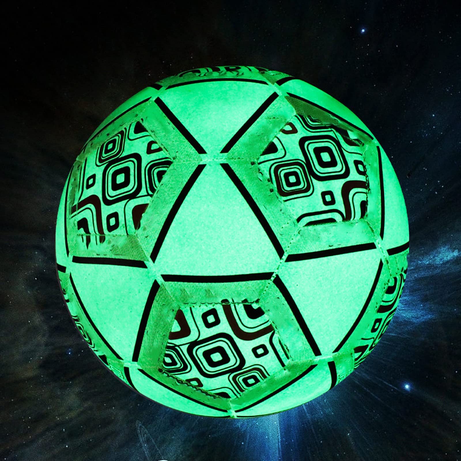 Balón de fútbol Luminoso Reflectante de tamaño 5 con Bomba,Pelota Entrenamiento Competencia para Estudiantes Adultos y niños,Football Fluorescente Brillante por la noche