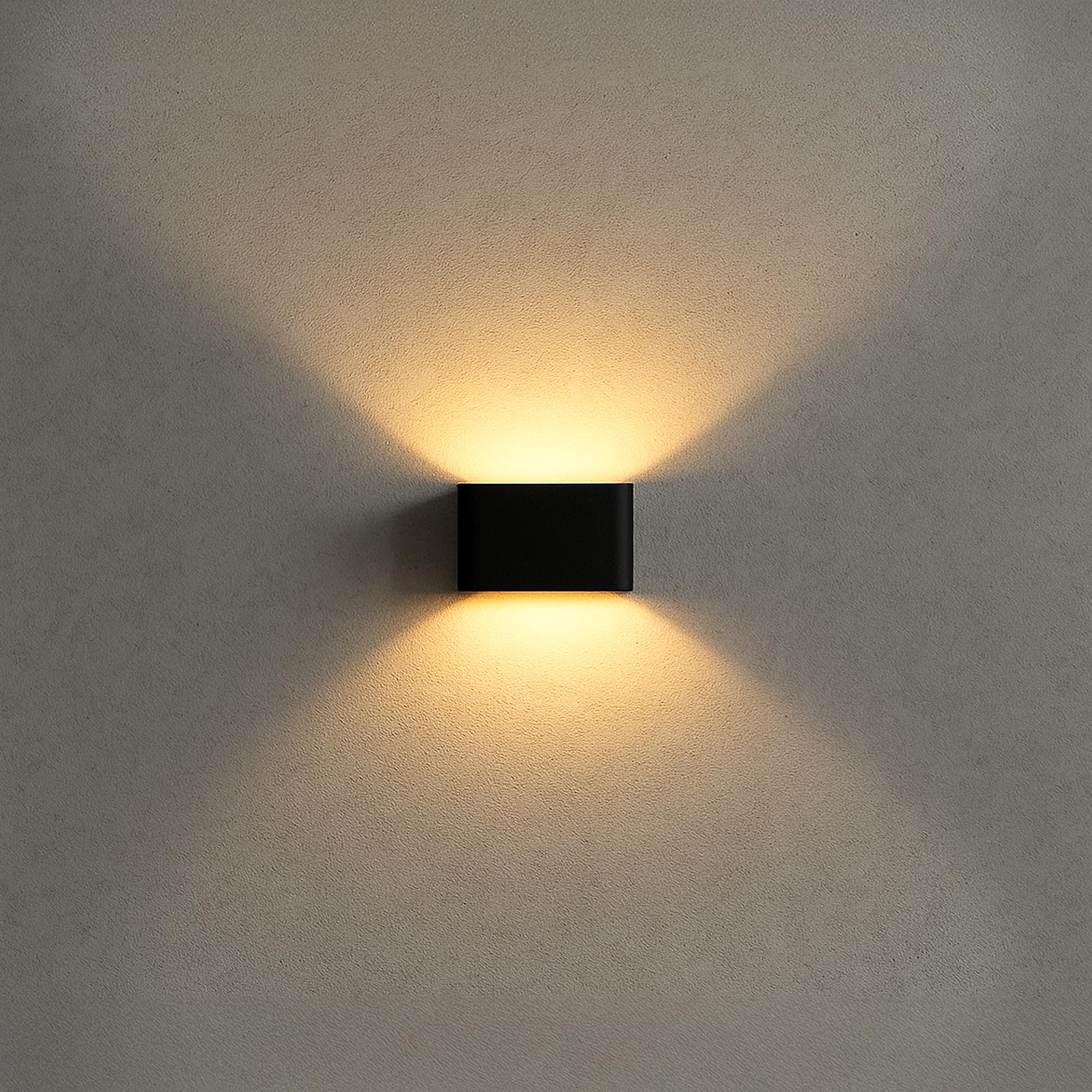 SSC-LUXon JOBERO – Lot de 2 appliques murales intérieures noir or | luminaire mural design avec faisceau LED Up & Down | lampe murale moderne G9 pour salon, chambre, escalier