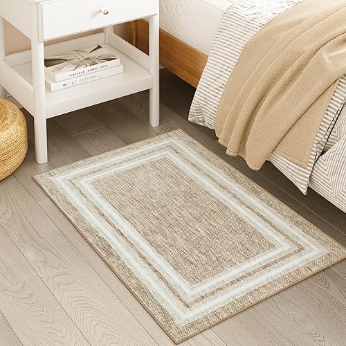 Miniatura 8 de OJIA Modernas alfombras de cocina con bordes antideslizantes, lavables, alfombra de entrada de 2 x 3 pies, delgada, suave, alfombra de área pequeña,