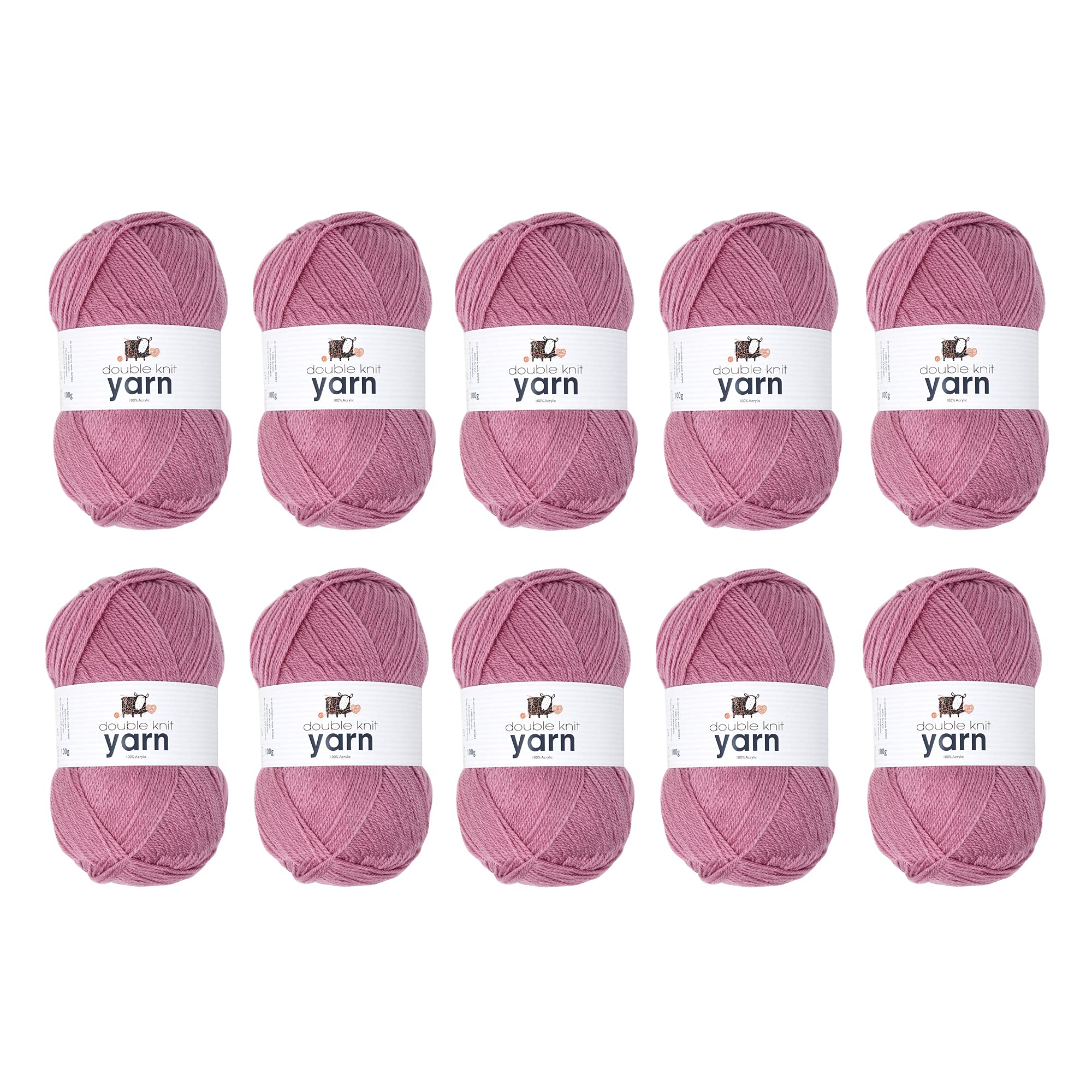 KORBOND DK Black Yarn - 100g Acrylic Wool - Lightweight, Hypoallergenic & Durable Double Knit Crochet Yarn Knitting Wool (290m Total) — view 47