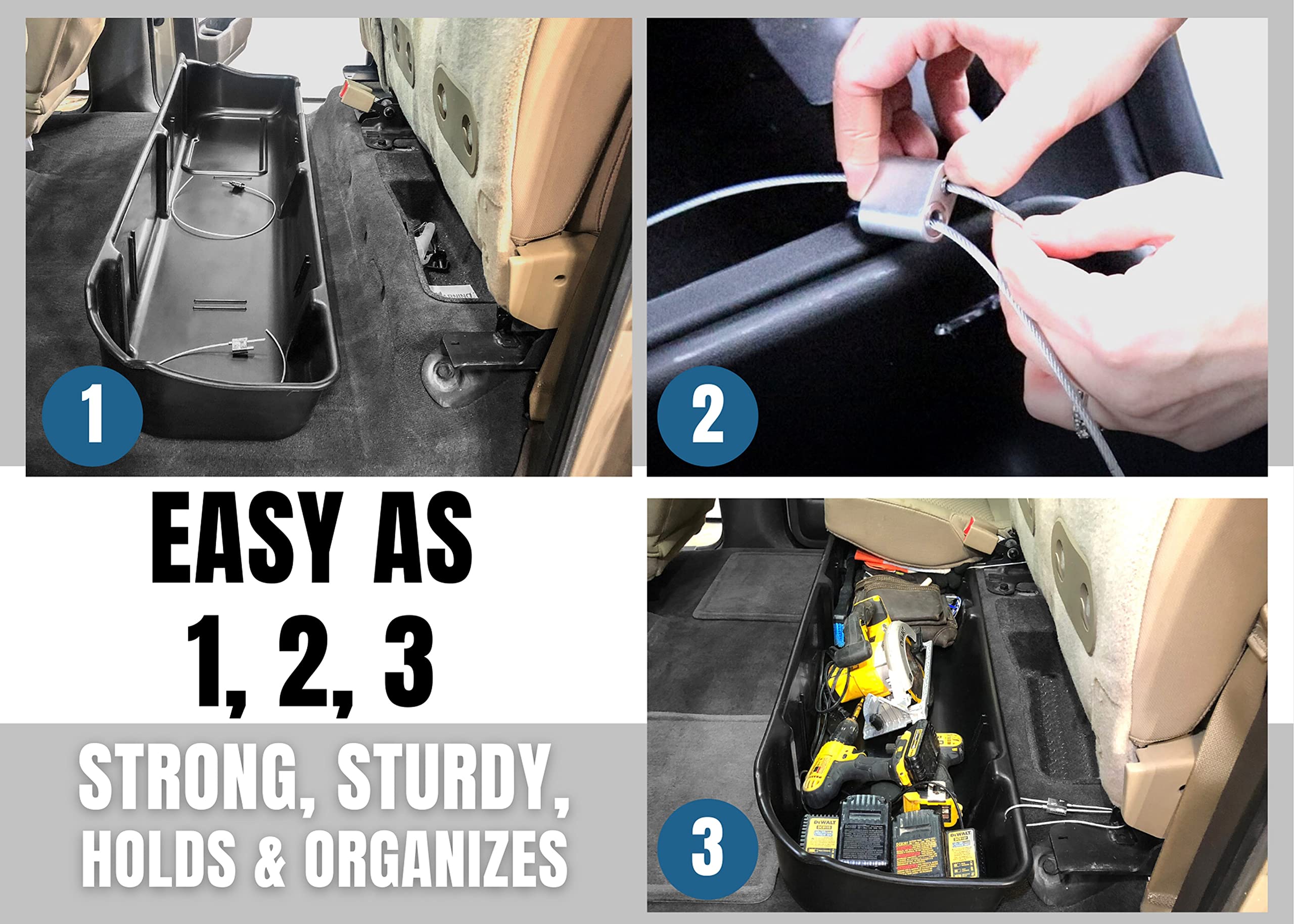 Buy Red Hound Auto Under Seat Storage Box Compatible with Ford F150