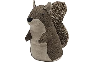 Elements Squirrel Weighted Fabric Door Stopper - Polyester,Brown
