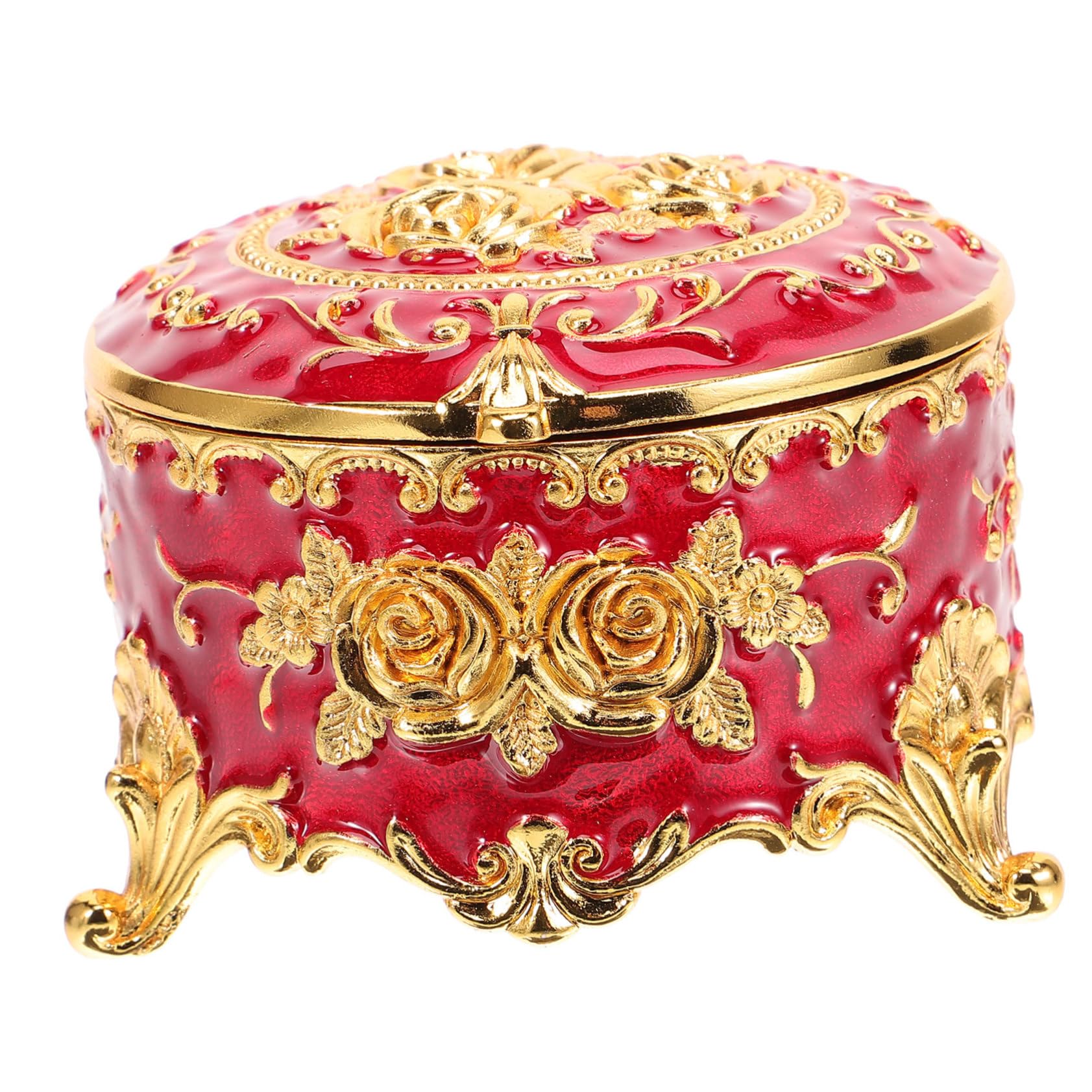Boîte à bijoux vintage métal rose pour décorer votre table de chevet avec élégance