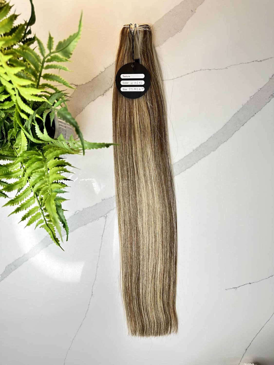 First Class Hair Extesions, balayage color #4/613, straight, sewing, 100% human hair. (24)