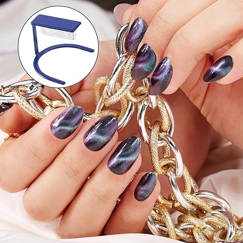 Miniatura 5 de OIIKI 6 soportes magnéticos para arte de uñas soportes magnéticos soportes magnéticos para esmalte de uñas magnético con efecto 3D