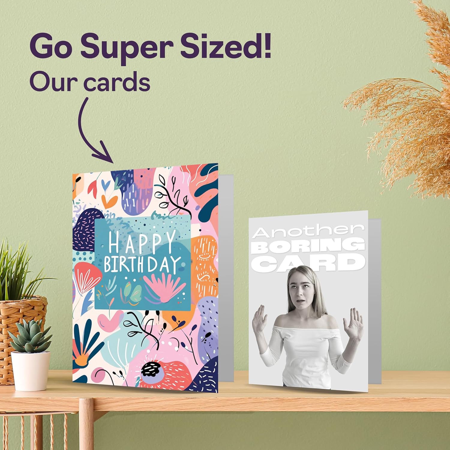 Vibrant Birthday Card for Family Friends - Abstract Pattern - Happy Birthday Card for Women Men Girls Boys Mom Dad Sister Brother Grandma Grandpa Auntie Uncle, A5 Classic Greeting Cards Gift