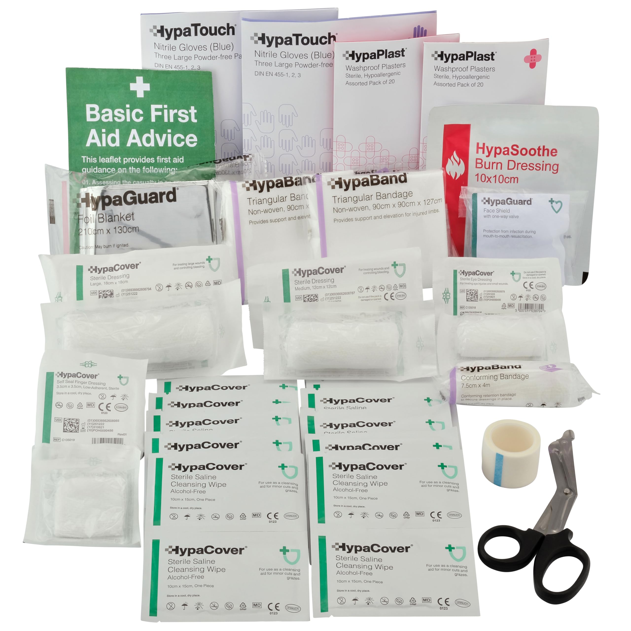 Safety First Aid Group Workplace First Aid Kit Refill BS 8599 Compliant, Small