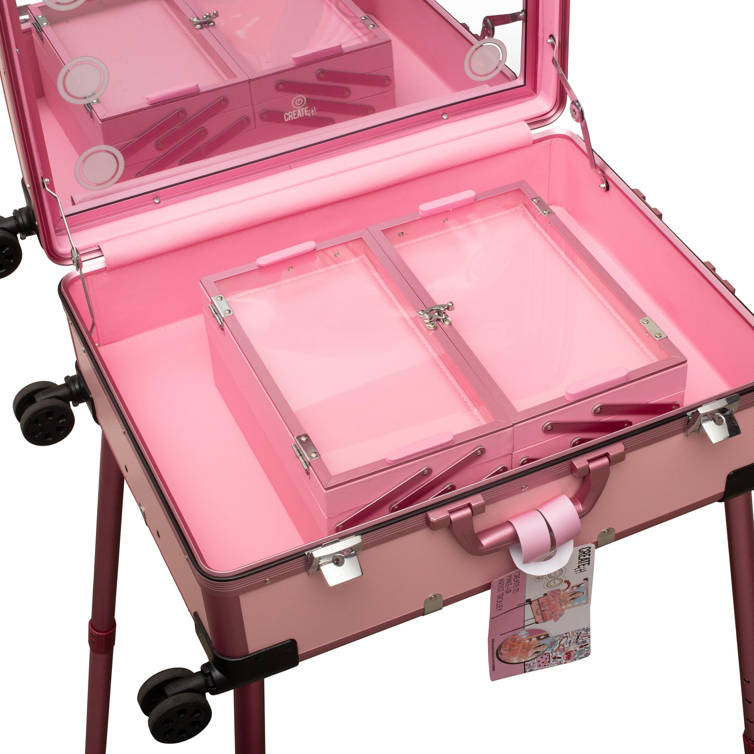 Create It! – 84536 - Makeup Artist Trolley, Rosa, Nowoczesny