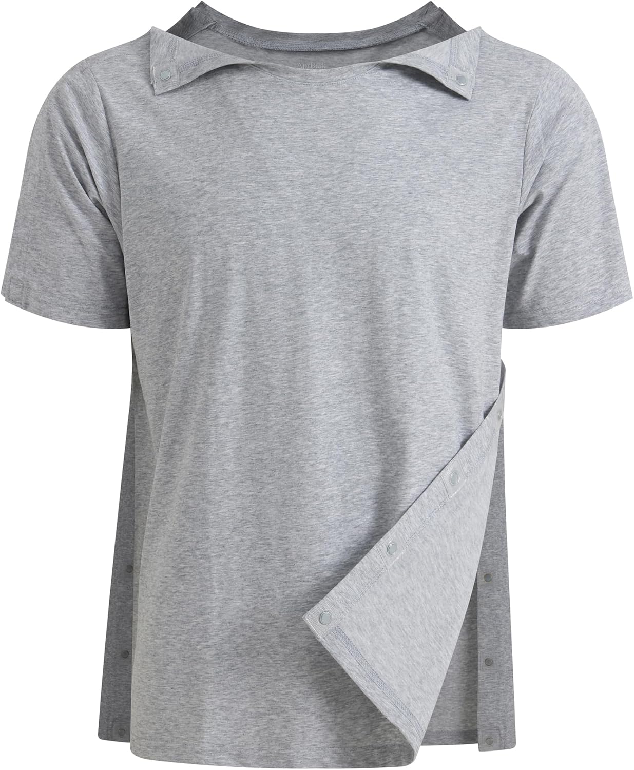 Post Shoulder Surgery Recovery Shirt with Magnetic Buttons for Women Crew Neck Tear Away Shirts for Shoulder Surgery for Men