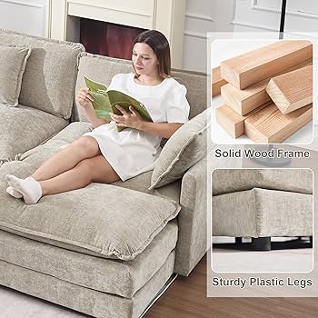 Amazon.com: KIVENJAJA Oversized U-Shaped Modular Sectional Sofa