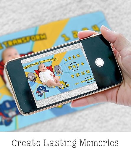 Miniatura 4 de LOGOVISION Transformers - Manta de hitos para bebé, 36 x 58 pulgadas, Watch Me Transform, unisex, para bebé niño y niña