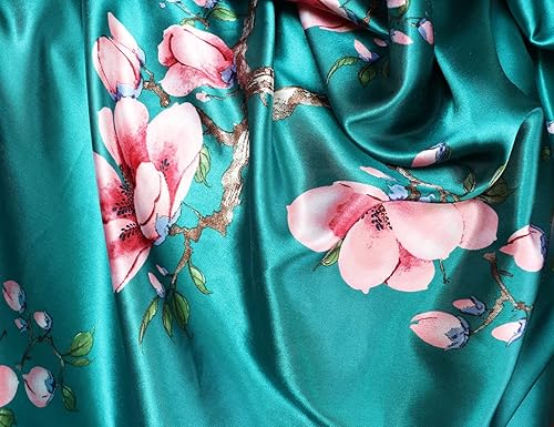 Miniatura 5 de vabovin Silk Like Head Scarf for Women Satin Printed Bandana for Hair Wrapping Fashion Accessory 35 Inch Square Hair Scarf