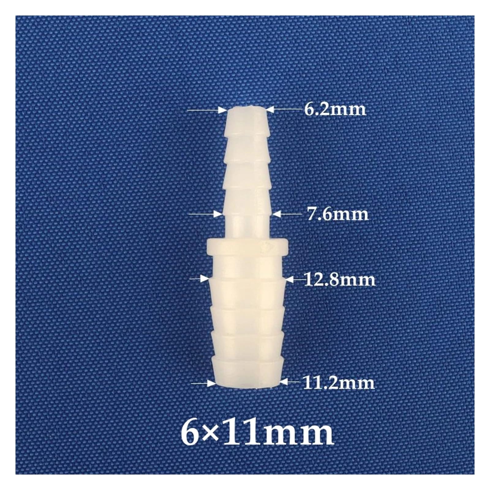 Conector recto reductor de plástico for tanque de acuario, aireador de bomba de aire, conectores de manguera de riego de jardín, 4-12mm, 2~200 Uds.(6-11mm,100pcs)