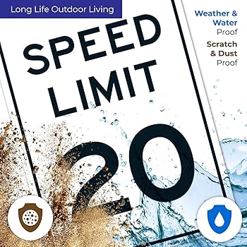 USA SPEED LIMIT20看板 Plakat USA Road Traffic Transportation Sign: Speed Limit 20