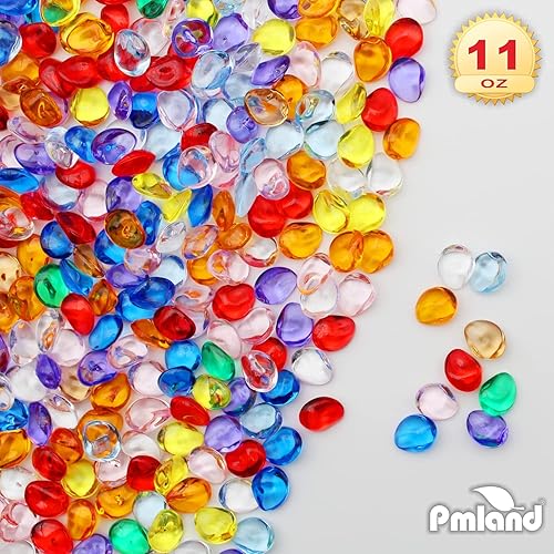 Miniatura 4 de PMLAND 370 piezas de piedras acrílicas transparentes de 0.631 pulgadas, dispersión de mesa, boda, novia, baby shower, decoración de fiesta, rellenos