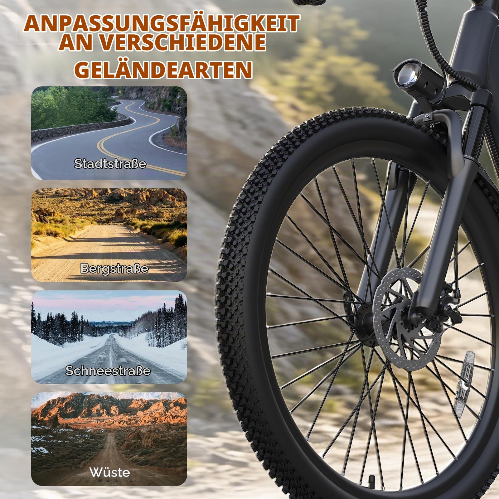 26-Zoll-Elektro-Mountainbike für Erwachsene, E-Bike für den Pendelverkehr mit LCD-Display, 10.4Ah 250W-Motor, 7-Gang-Kettenschaltung, 3 Fahrmodi, zwei mechanische Scheibenbremsen, E-Bike für Männ