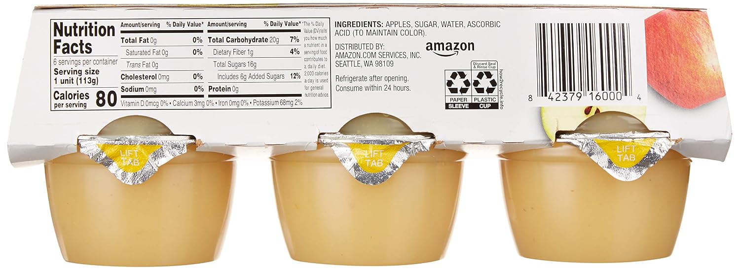 Happy Belly Apple Sauce, 4 Oz, 6 Ct