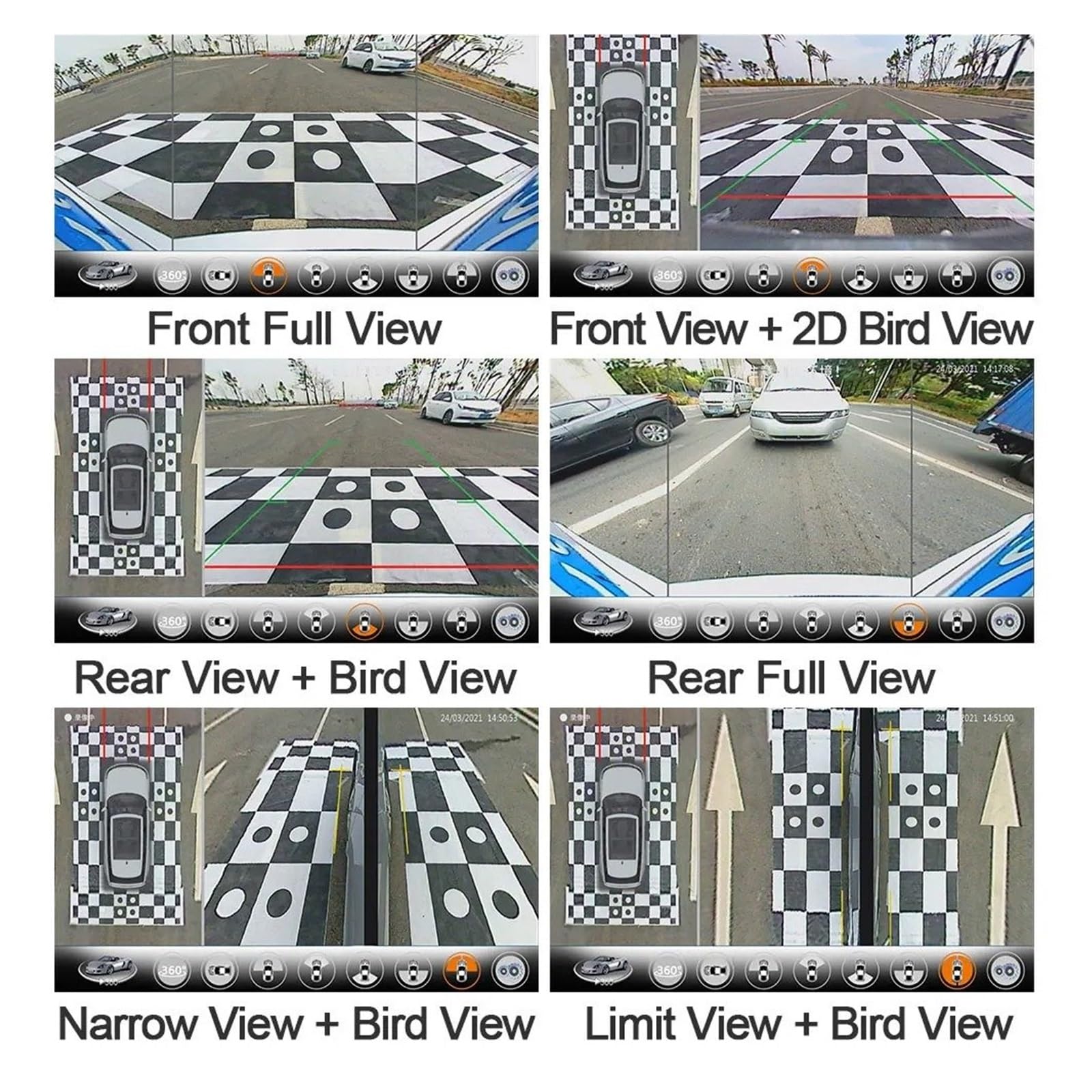 Rückfahrkamera Auto 3D 1080P Auto Multi-Winkel Kamera Super 360 Panorama DVR SVM Bird Eye Surround View Parksystem AHD VGA