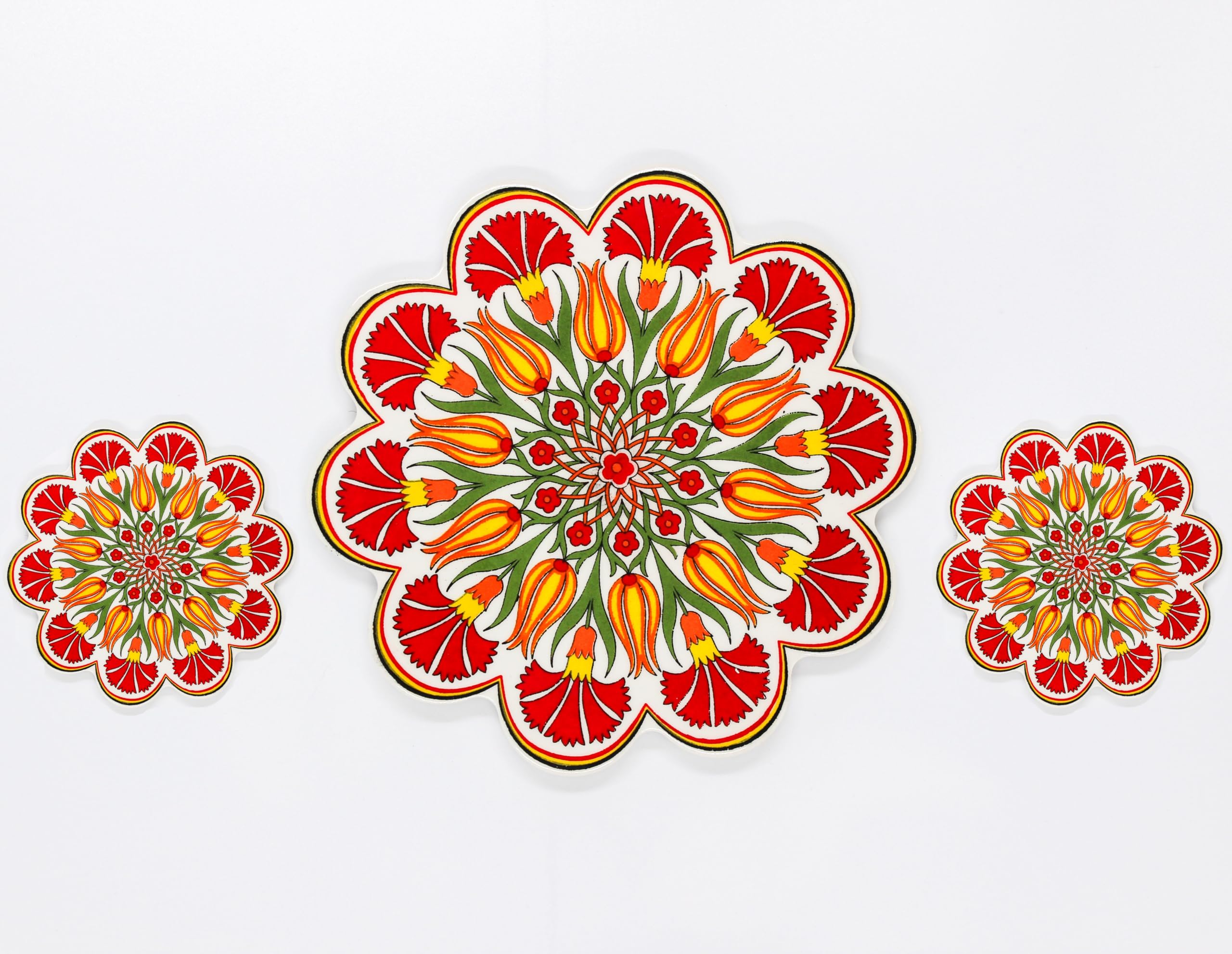 Trivets for Hot Dishes Decorative Trivet Set for Hot Pots, Dishes and Pans with Trivets Coasters- Scratch Proof Heat Resistant Housewarming Hot Pads for Oven and Hot Dishes by Etalon (Aisha)