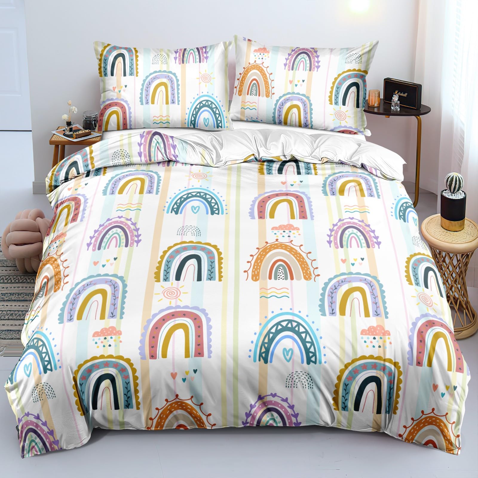 Juego de Cama 220x240 cm El Arcoíris para Dos Personas-B28