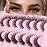 Russian Strip Lashes Cat Eye Lashes Extension Fox Eye Faux Mink Lash Natural Look 20MM Eyelashes D Curly Volume Wispy Lashes Pack 7 Pairs Fake Eyelash by Winifred