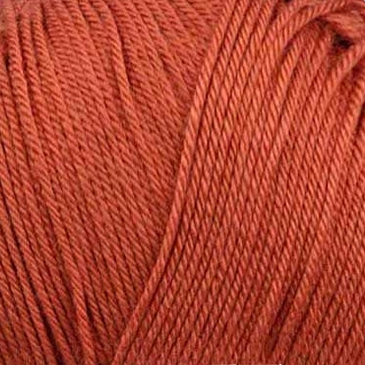 Silky Touch Acrylic Yarn - Soft Sport Weight Yarn for Crochet & Knitting - 100g / 383yds - 100% Microfiber Acrylic - Lightweight Fine Smooth Yarn(Red - Rust, 4 Skeins)