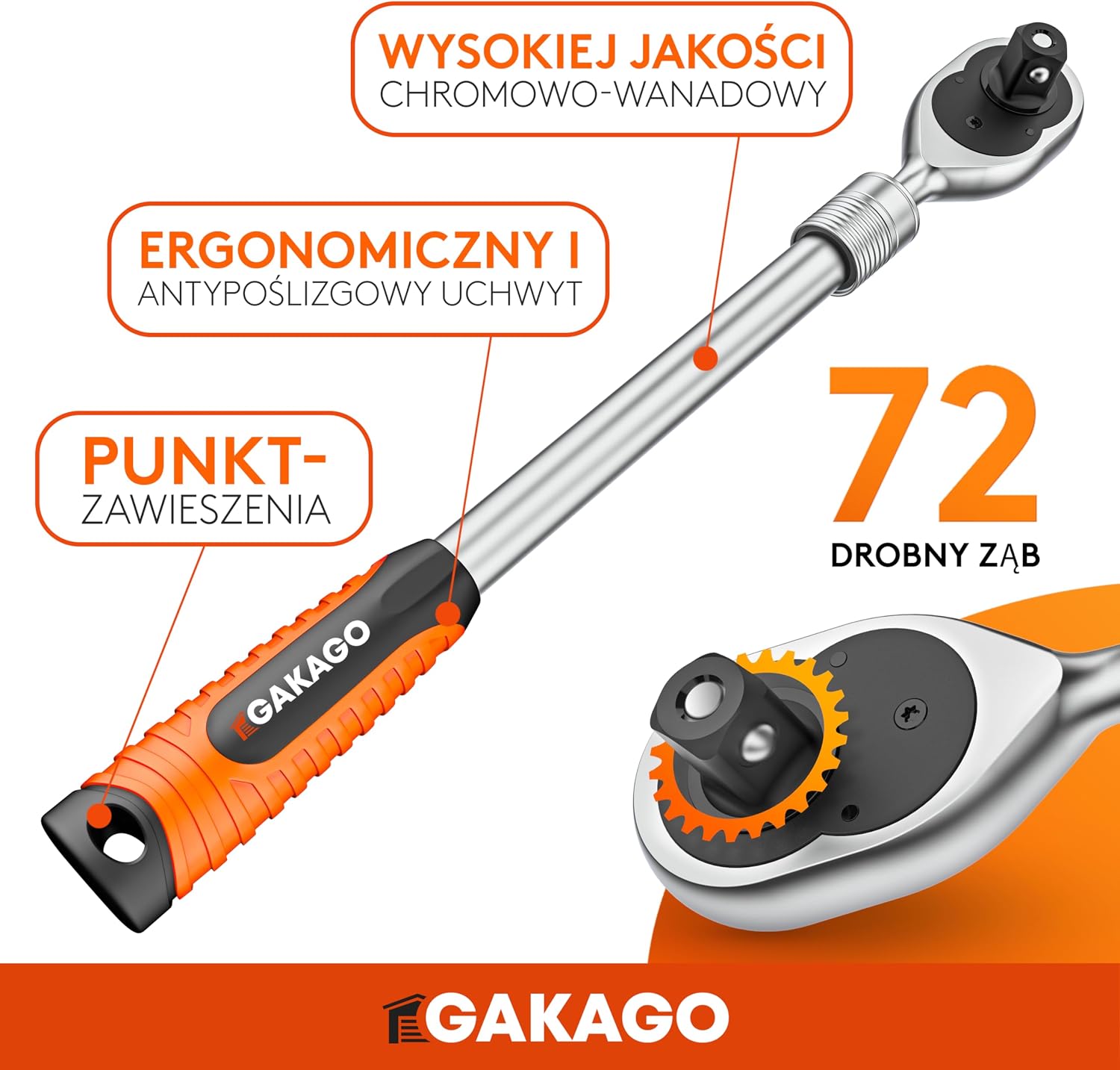 Gakago Телескопическая трещотка 1/2