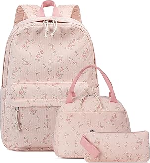 Bluboon School Backpack Teens Girls Boys Kids School Book Bags with Lunch Box Pencil Bag