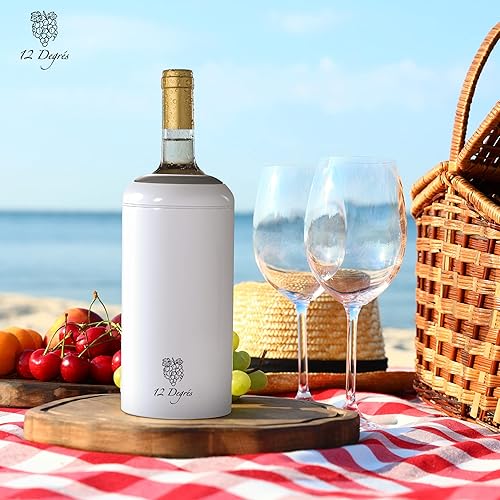 Miniatura 24 de Juego de enfriador de vino, regalo perfecto para mujeres y hombres, enfriador de vino aislado de acero inoxidable con bomba de vino, aireador y 4