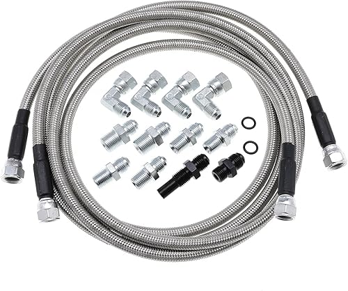 Línea de manguera de refrigeración de transmisión trenzada SS para Chevy 1996-2021 700R4 4L60 4L60E 4L65E 4L80E, y para C4, C6, AOD Turbo 350 400