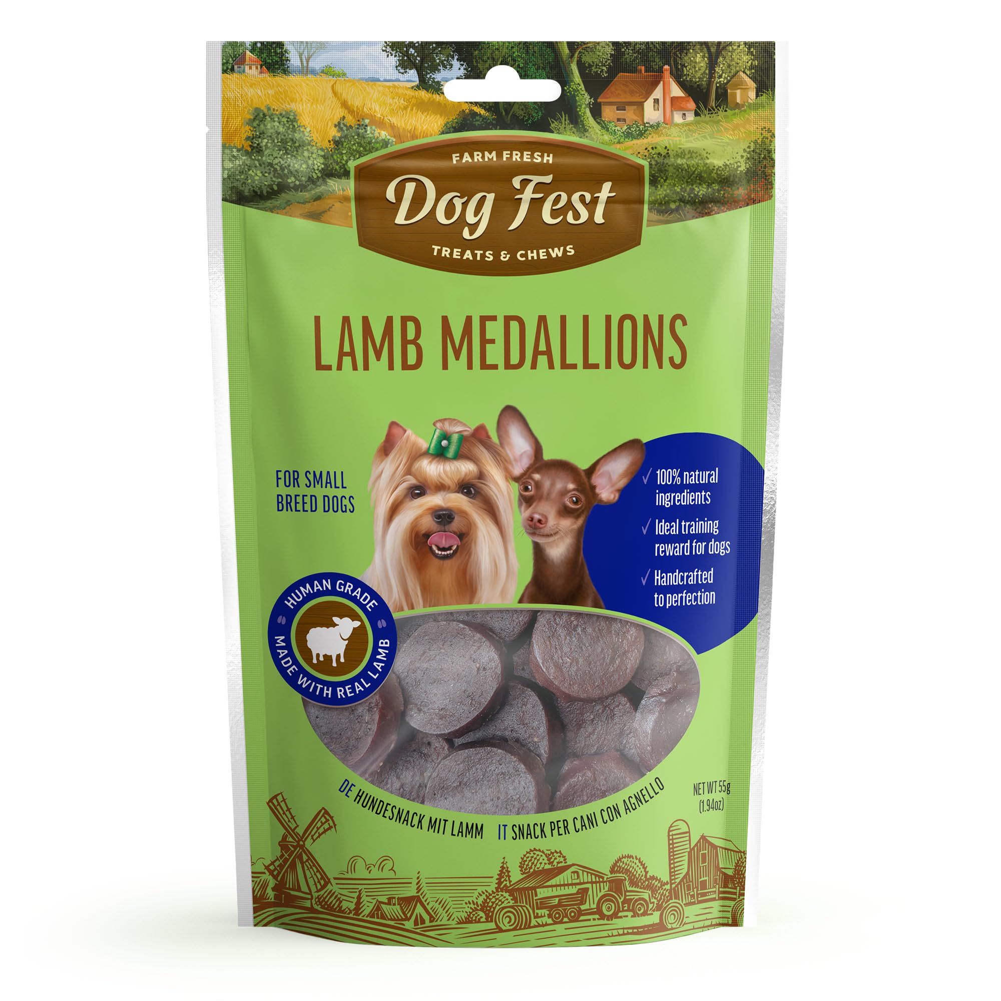 Dog Fest Premium Lamb Medallions, High Meat Content Natural Dog Treats for Small Dogs - Image 2
