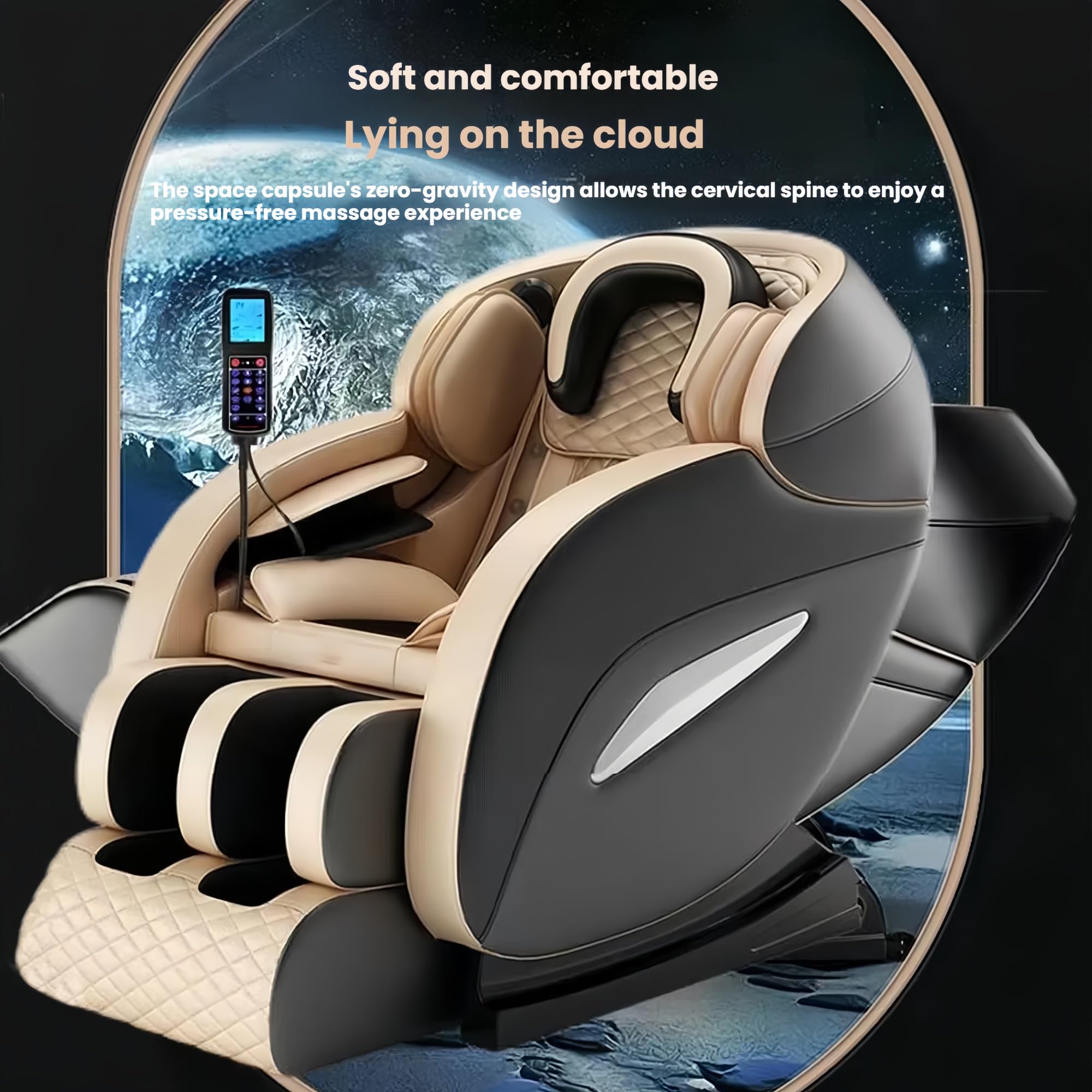 Poltrona Massaggiante Per Uso Domestico, Copertura Completa Del Corpo Con Funzionamento One-touch: La Scelta Preferita Per L'uso Domestico.(Noir)