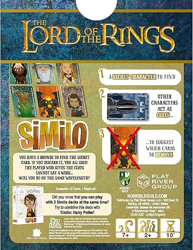 Miniatura 2 de Horrible Guild Similo El Señor de los Anillos - Juego de cartas de deducción cooperativa, con licencia oficial, personajes de la Tierra Media, a