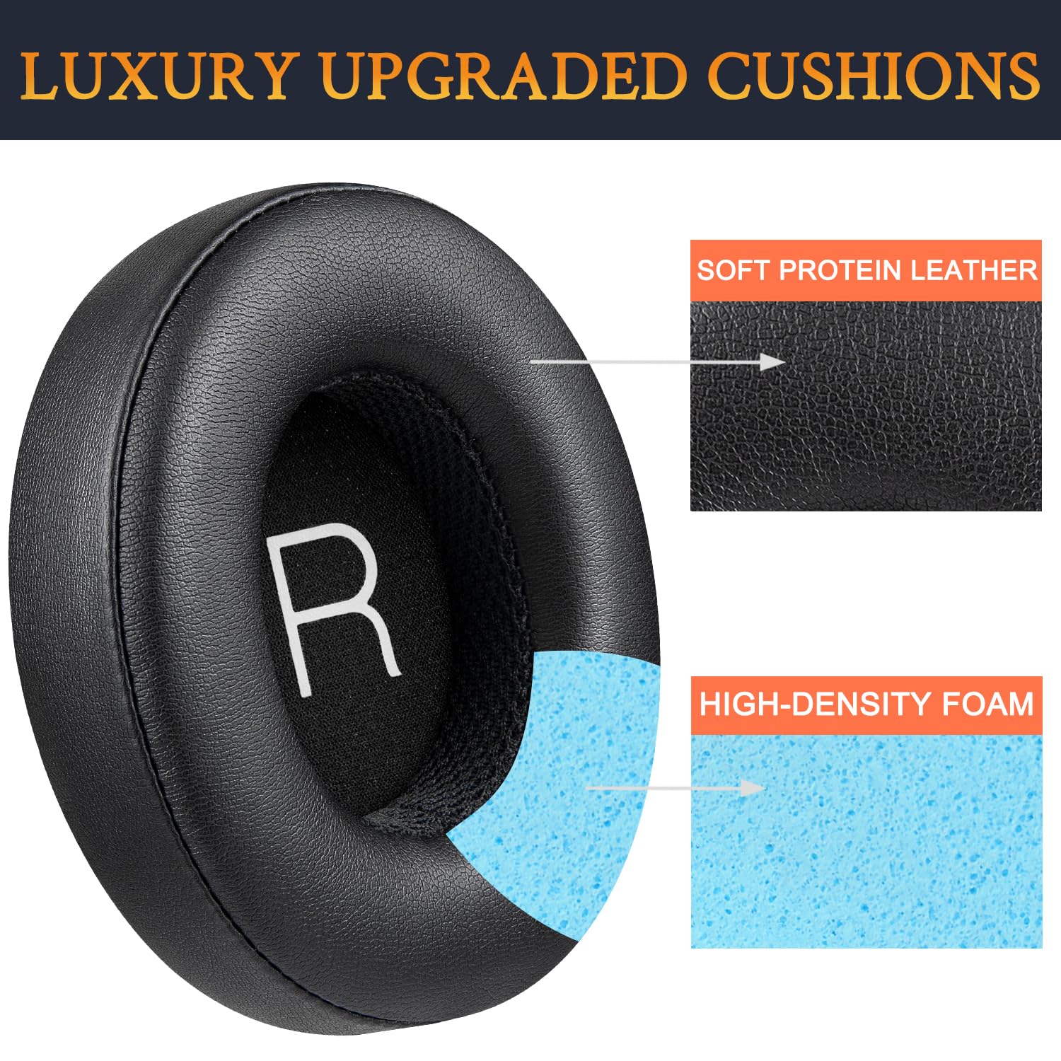 SOULWIT Earpads for Shure Aonic 50 Gen 1/Gen 2 Headphones, Ear Pads Cushions with Softer Protein Leather - Image 4