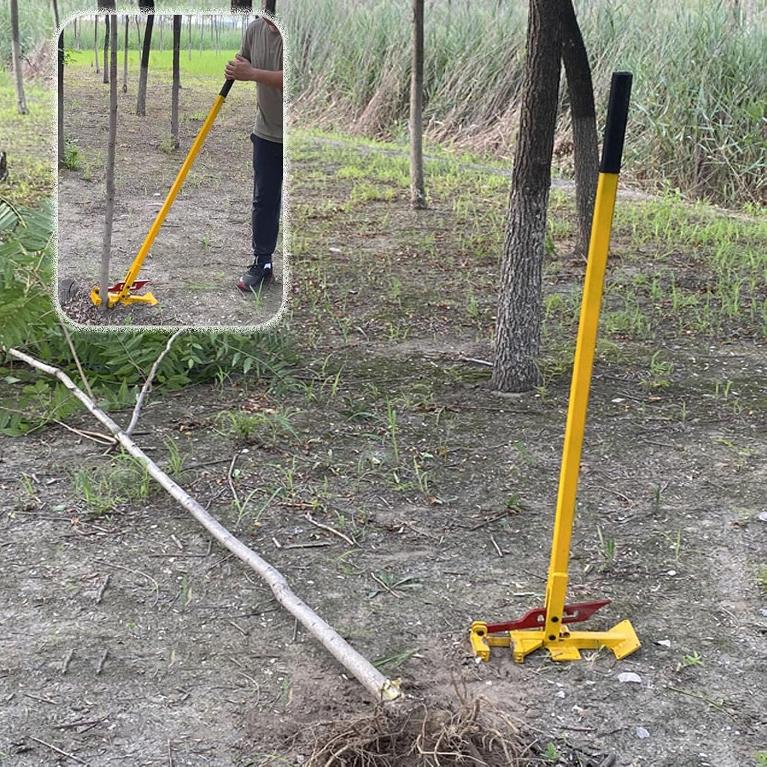 Pfostenzieher Mit Hebelwirkung, Baumzieher, Zaunpfosten-entferner, Pfostenzieher Für Holzpfosten, Robust, 0-4 Zoll Durchmesser, Wurzelentferner, Heber
