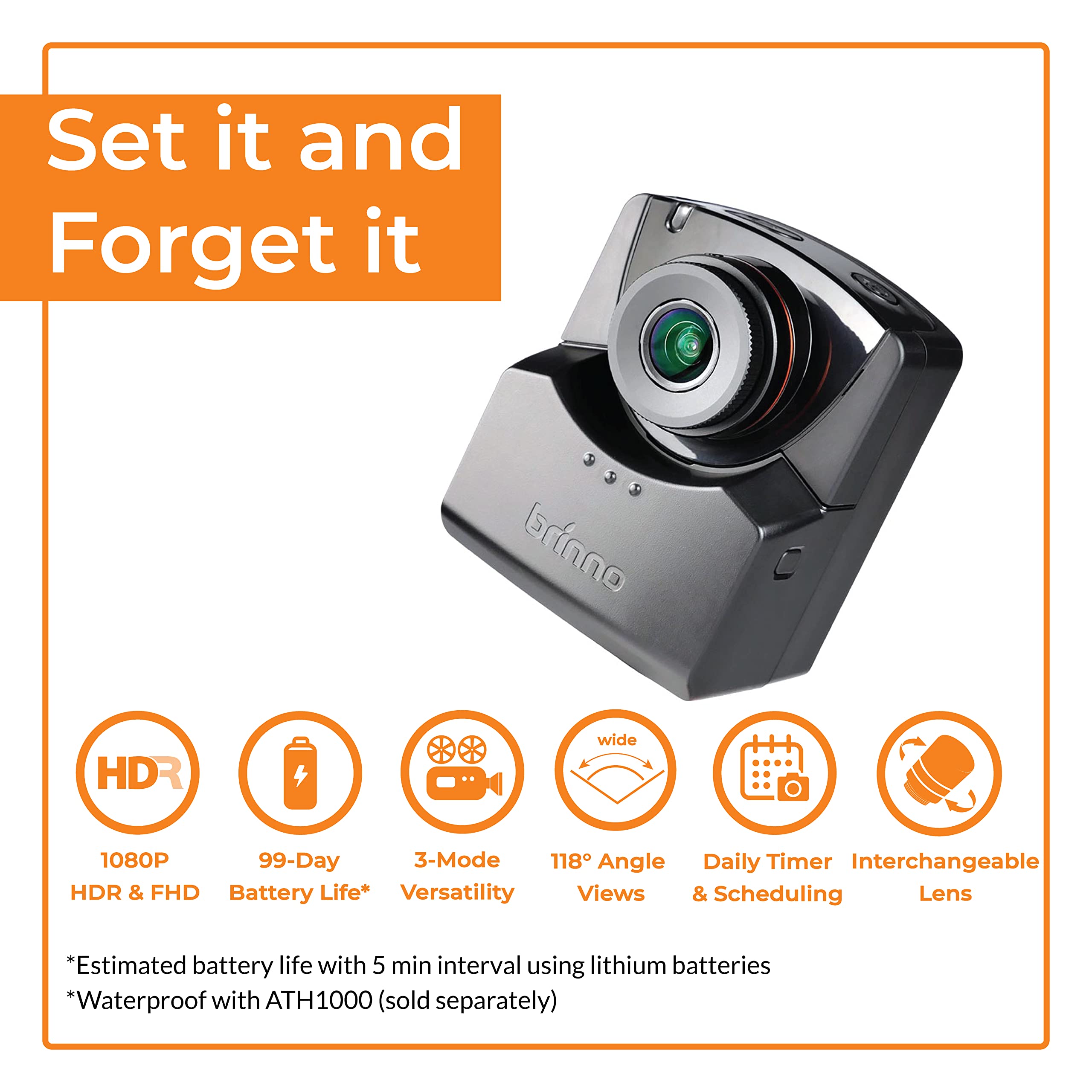 長時間撮影 タイムラプスカメラ brinno tlc2020 + ATH1000 Amazon | BRINNO Empower TLC2020 Time Lapse Camera & ATH1000, Stop