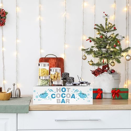 Miniatura 7 de Caja de decoración de barra de cacao caliente de Navidad, barra de cacao caliente, caja de almacenamiento de madera, caja de almacenamiento de barra