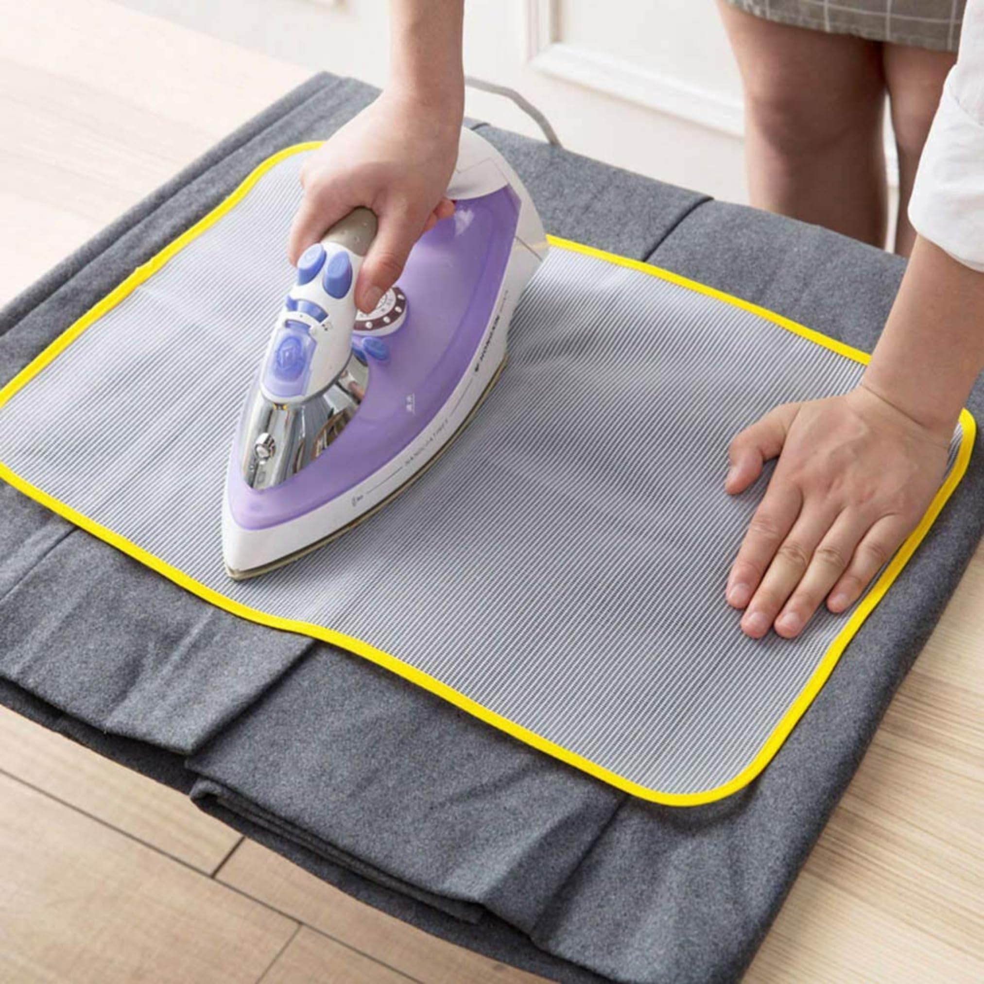 Viraaji Iron protective mat - Insulated Ironing Mesh for Delicate Garment Cloth Guard, Heat Resistant Reusable & Washable Press Mat For Home (Multicolor)-image-36