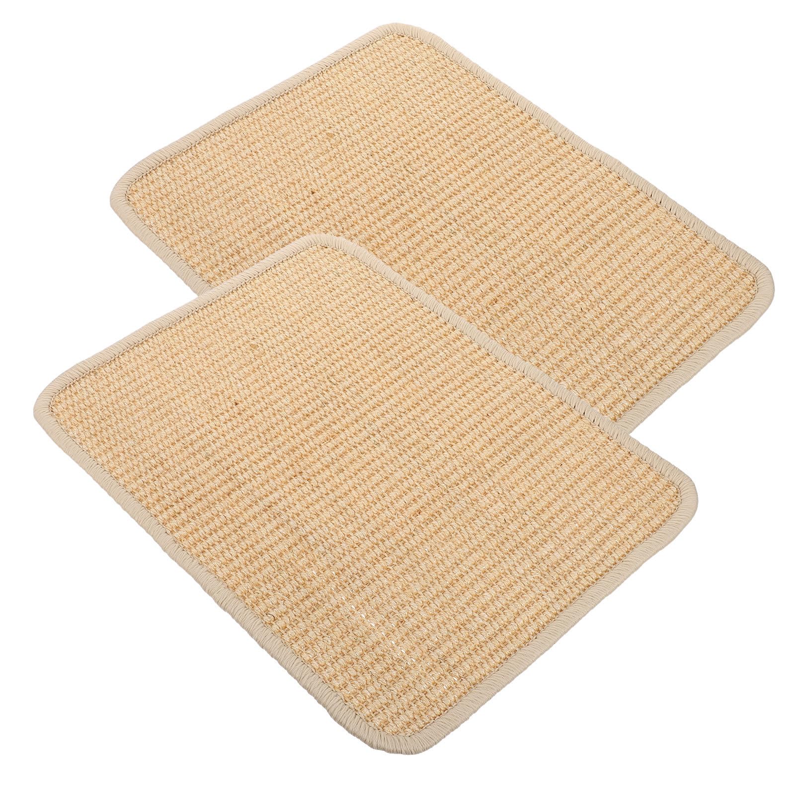 Sets de table antidérapants et résistants à la chaleur en sisal naturel x2